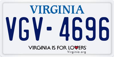 VA license plate VGV4696