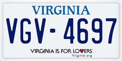 VA license plate VGV4697