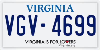 VA license plate VGV4699