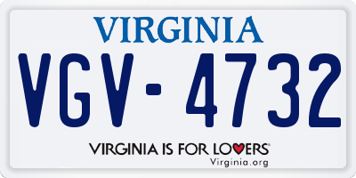 VA license plate VGV4732