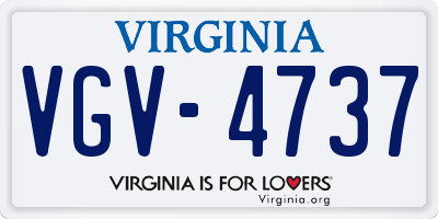 VA license plate VGV4737