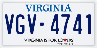 VA license plate VGV4741
