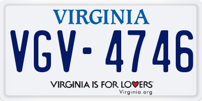 VA license plate VGV4746