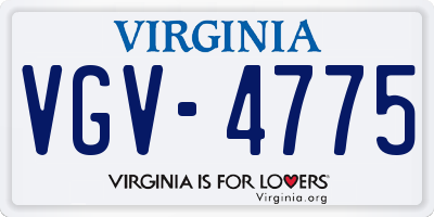 VA license plate VGV4775