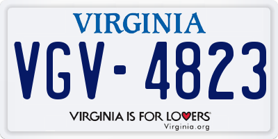 VA license plate VGV4823