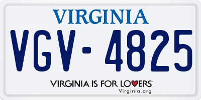 VA license plate VGV4825