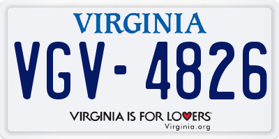 VA license plate VGV4826