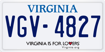 VA license plate VGV4827