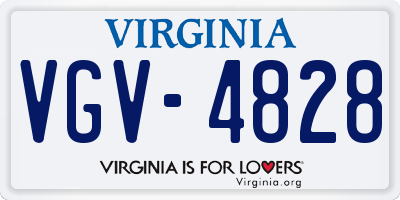 VA license plate VGV4828
