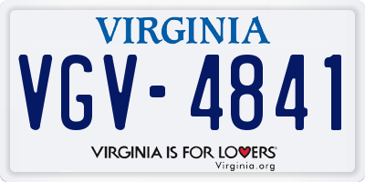 VA license plate VGV4841