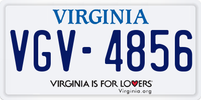 VA license plate VGV4856