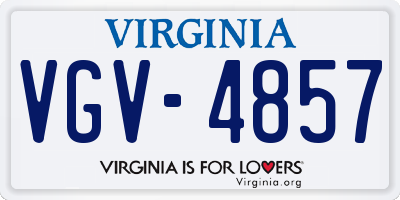 VA license plate VGV4857