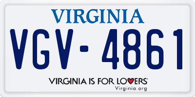 VA license plate VGV4861
