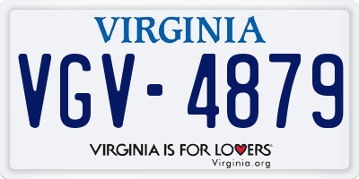 VA license plate VGV4879