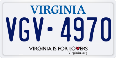VA license plate VGV4970