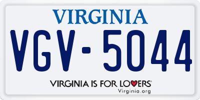 VA license plate VGV5044