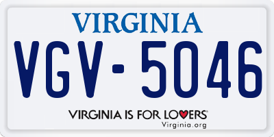 VA license plate VGV5046