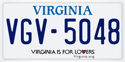VA license plate VGV5048