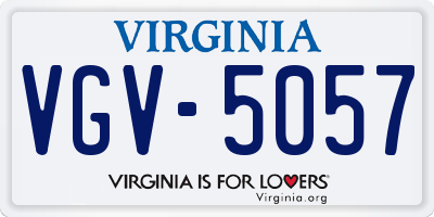 VA license plate VGV5057