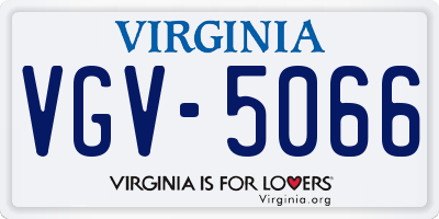 VA license plate VGV5066