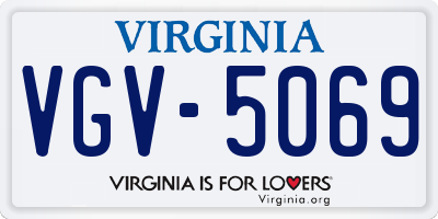 VA license plate VGV5069