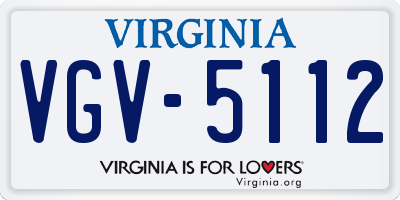 VA license plate VGV5112