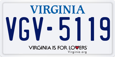 VA license plate VGV5119