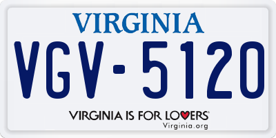 VA license plate VGV5120