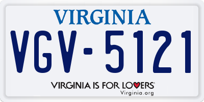 VA license plate VGV5121