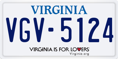 VA license plate VGV5124