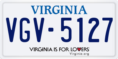 VA license plate VGV5127