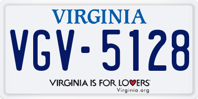 VA license plate VGV5128