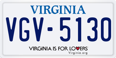 VA license plate VGV5130