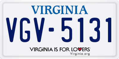 VA license plate VGV5131