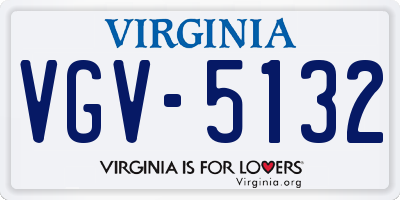 VA license plate VGV5132