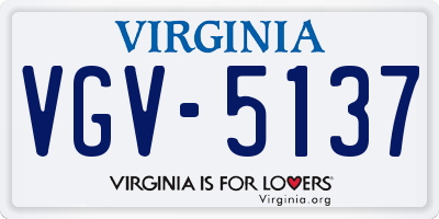 VA license plate VGV5137