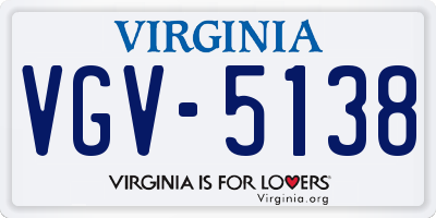 VA license plate VGV5138
