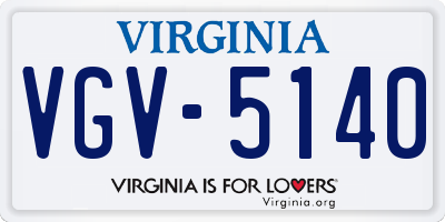 VA license plate VGV5140