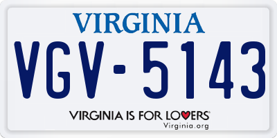 VA license plate VGV5143