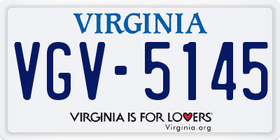 VA license plate VGV5145