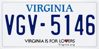 VA license plate VGV5146