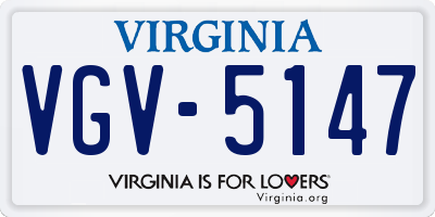 VA license plate VGV5147