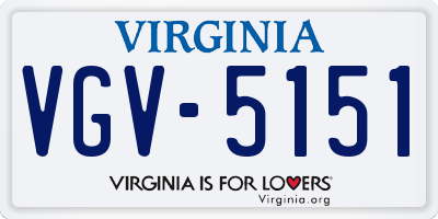 VA license plate VGV5151