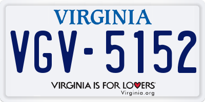 VA license plate VGV5152