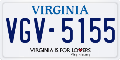 VA license plate VGV5155