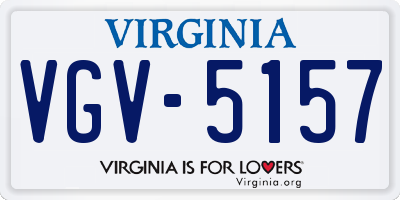 VA license plate VGV5157