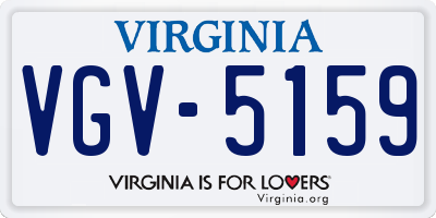 VA license plate VGV5159
