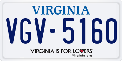VA license plate VGV5160