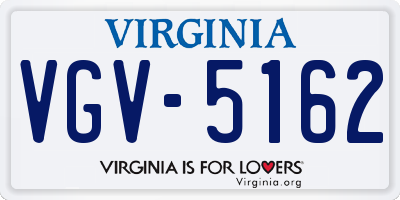 VA license plate VGV5162