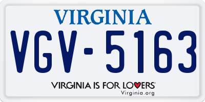 VA license plate VGV5163